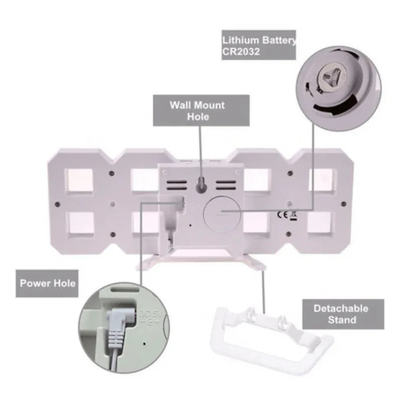 3d led electronic watch table modern digital alarm clocks - Prozone