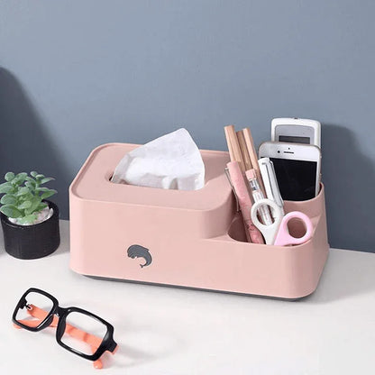 Creative multifunctional tissue box desktop storage box - Prozone
