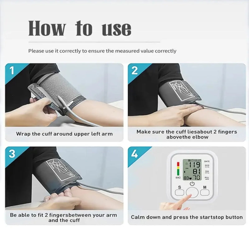 Digital Blood Pressure Monitor  Fully Automatic Upper Arm BP