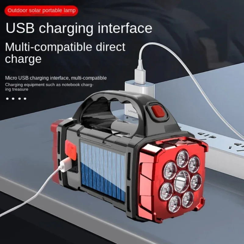 Solar Portable Spotlight Powerful USB Rechargeable - Prozone