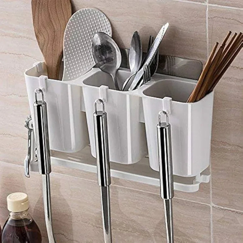 Self-adhesive wall mounted kitchen drain storage rack - Prozone