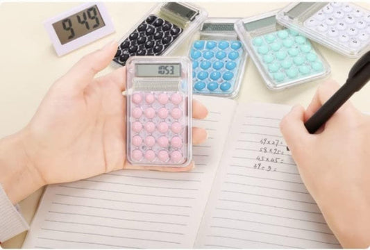 Transparent calculator portable pocket for students and kids - Prozone
