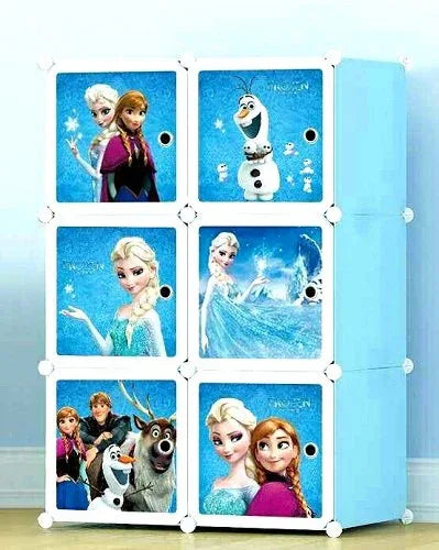 Disney princess wardrobe organizer rack for kids - 6 cubes - Prozone
