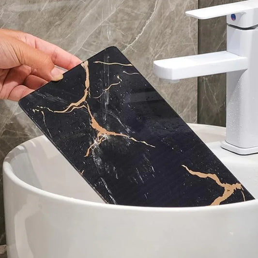 2 Tier Rectangular Golden Vanity Stand - Prozone