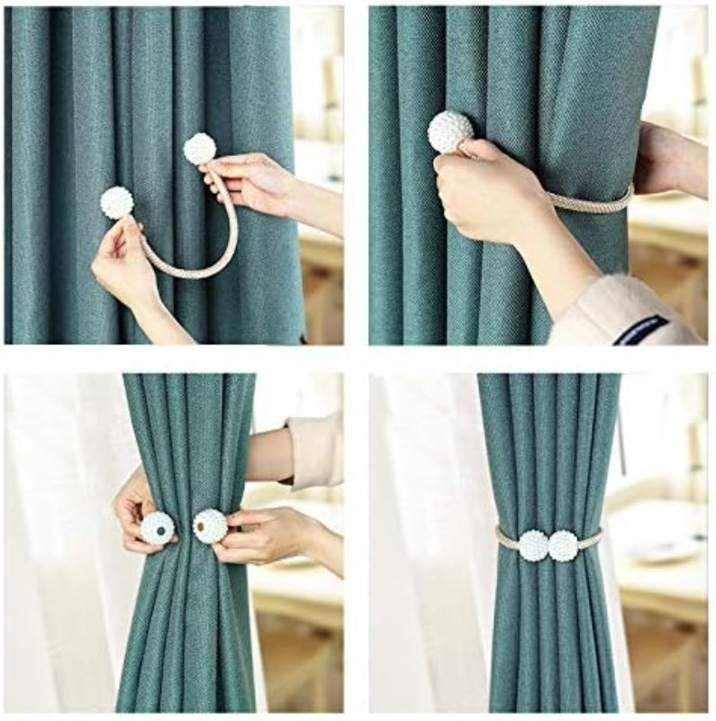 Magnetic curtain tiebacks pearl ball - Prozone