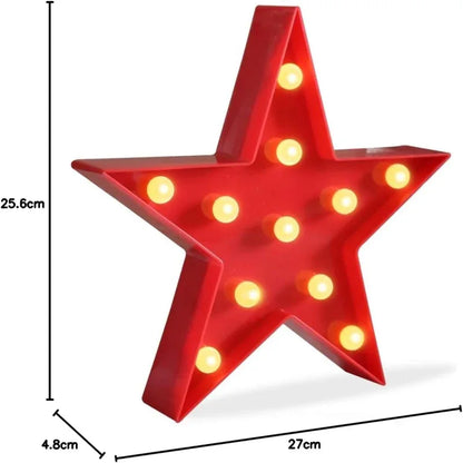 Marquee Light Star Shaped LED plastic Sign Lighted - Prozone