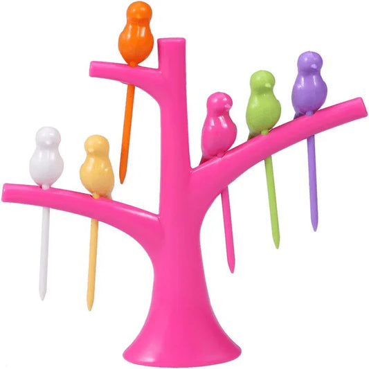 6pcs bird tree fruit forks - Prozone