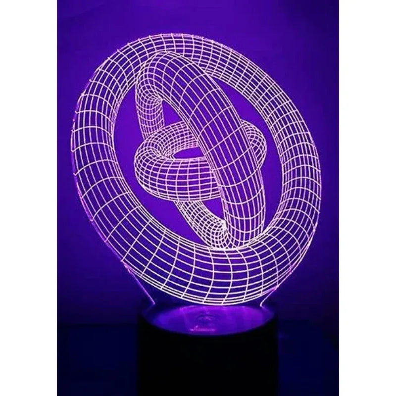Bucket shape 3d acrylic lamp with plastic base - Prozone