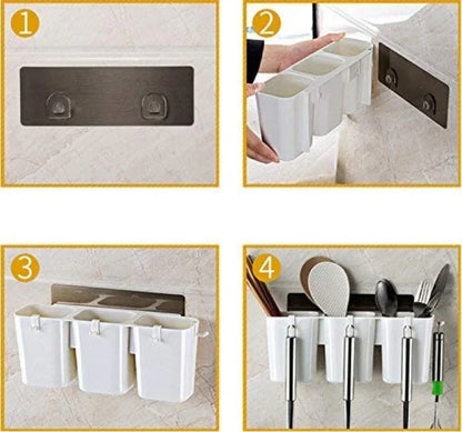 Self-adhesive wall mounted kitchen drain storage rack - Prozone