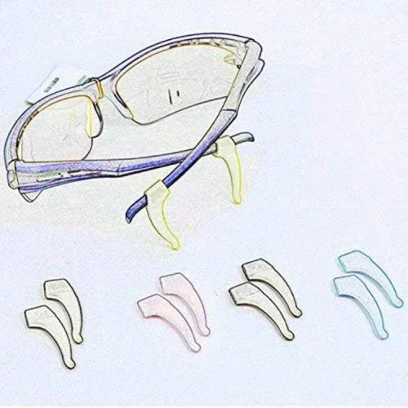 10pc set silicone anti slip ear hooks for glasses - Prozone