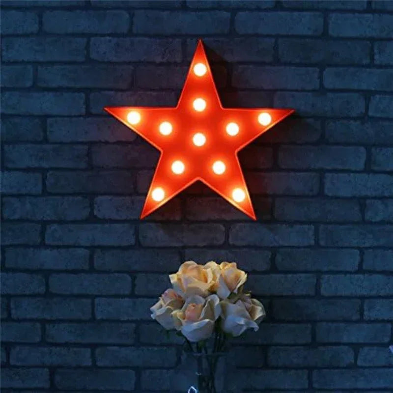 Marquee Light Star Shaped LED plastic Sign Lighted - Prozone