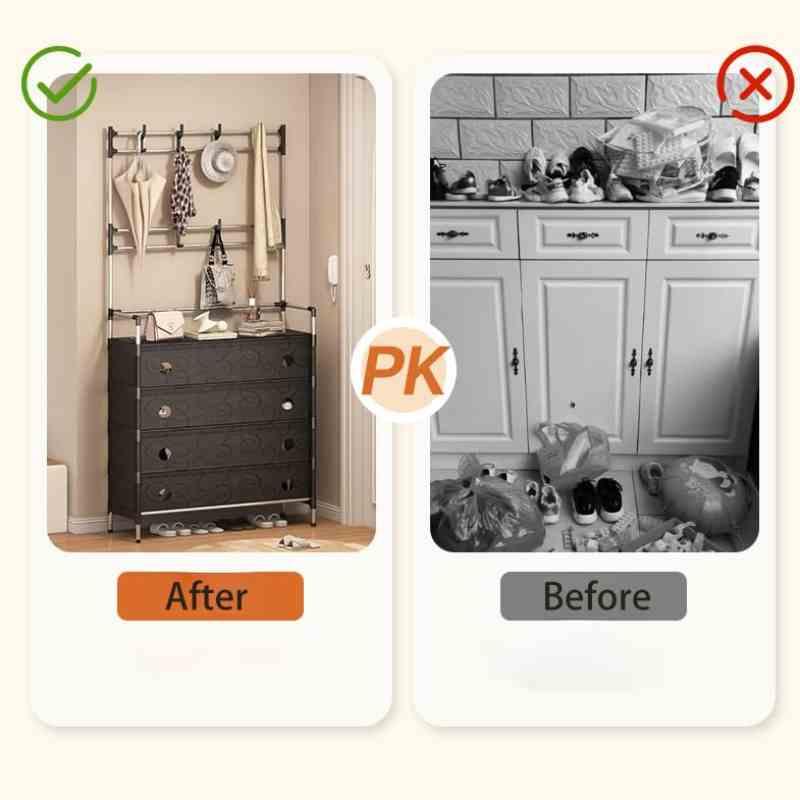 Dust Proof Multifunctional Coat and Shoes Rack - Prozone