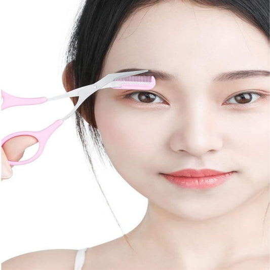 1pc Eyebrow Trimming Comb Scissor - Prozone