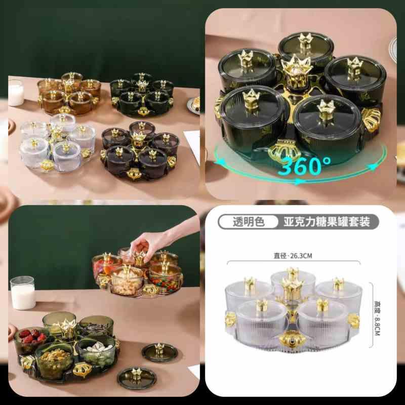 Acrylic Rotating Dry Fruit Tray - Prozone