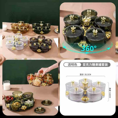 Acrylic Rotating Dry Fruit Tray - Prozone