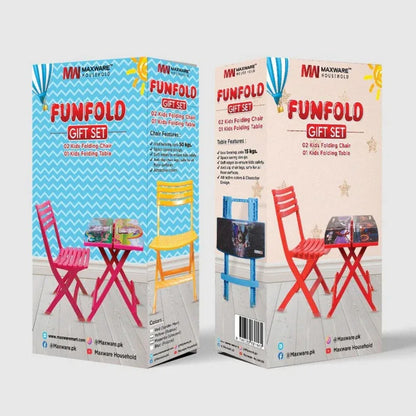 Kids Table and 2 Chairs Fun Foldable Gift Set - Prozone
