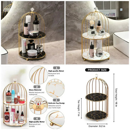 2 Tier Golden Vanity Cage - Prozone