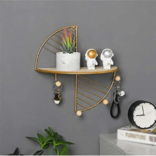 Creative wall iron shelf- black - Prozone
