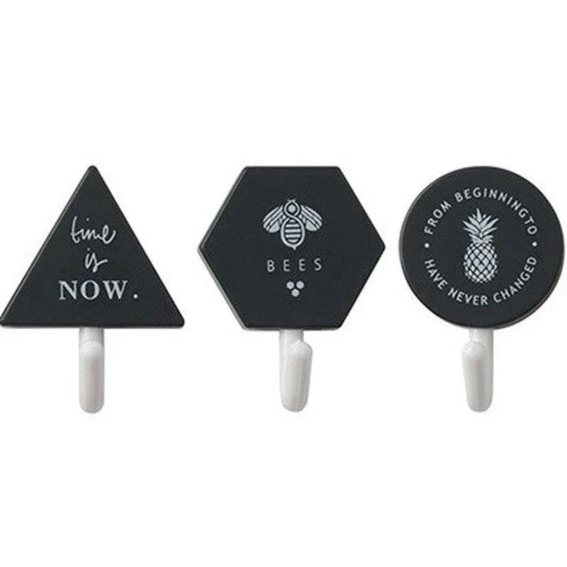 3pcs creative wall door hooks clothes towel key hanger - Prozone