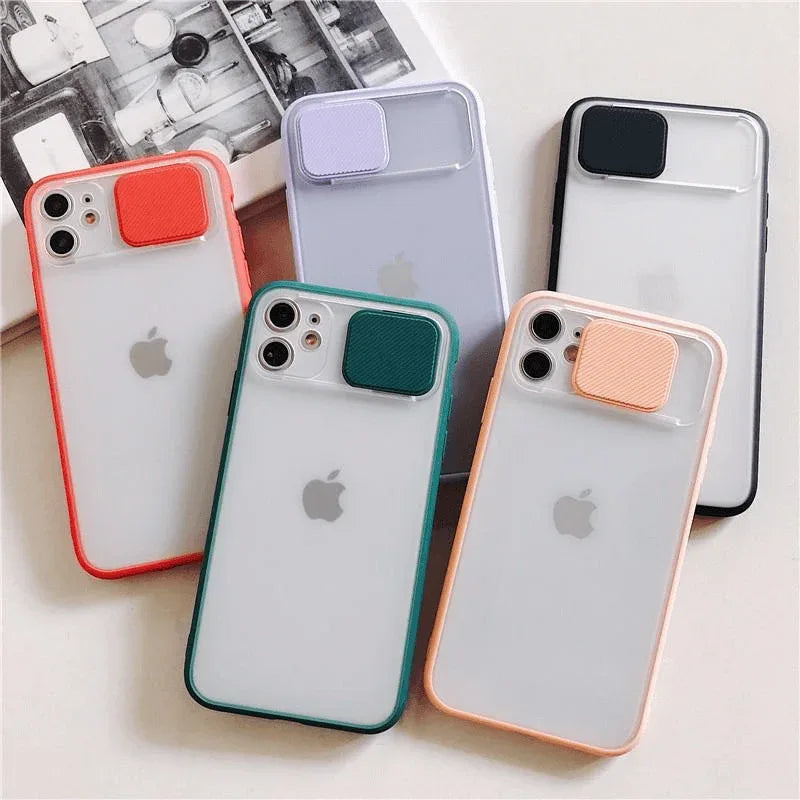 New thin slide camera lens protection phone case for iphone - Prozone