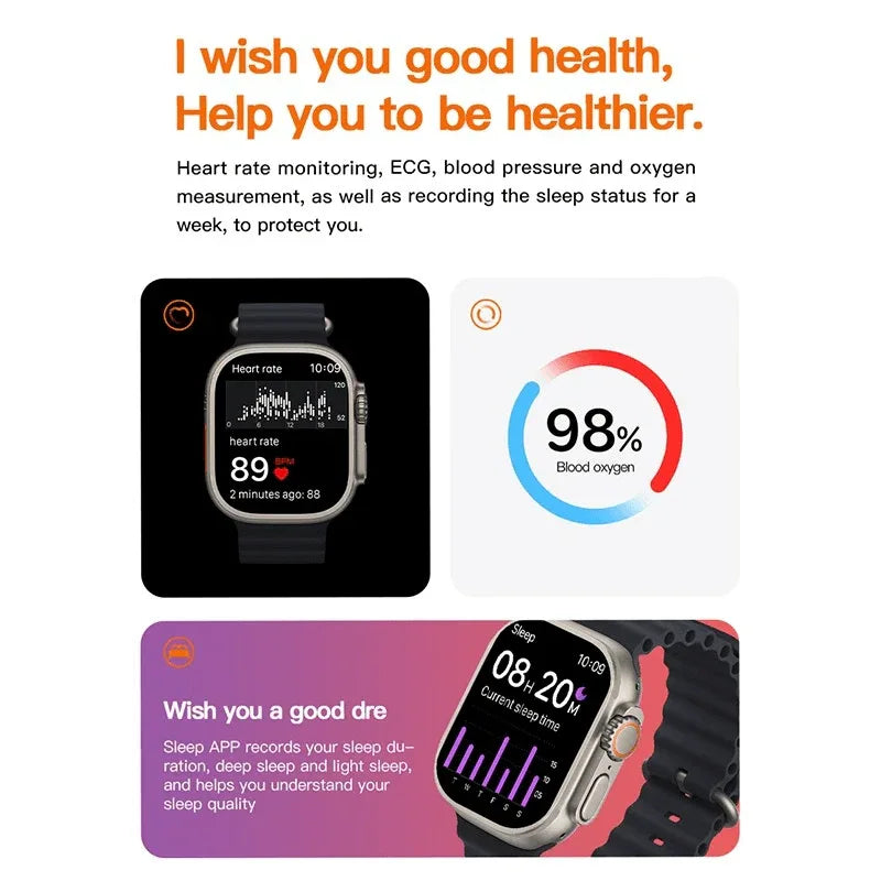 T800 series 8 ultra smart watch with big display - Prozone