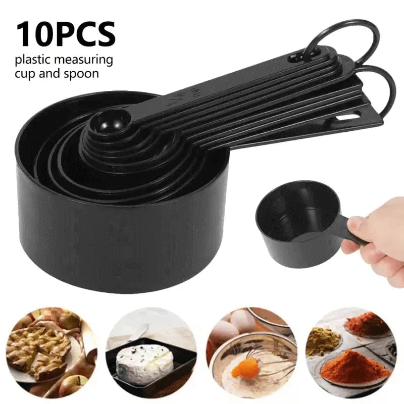 10pcs plastic measuring cups and spoons - Prozone