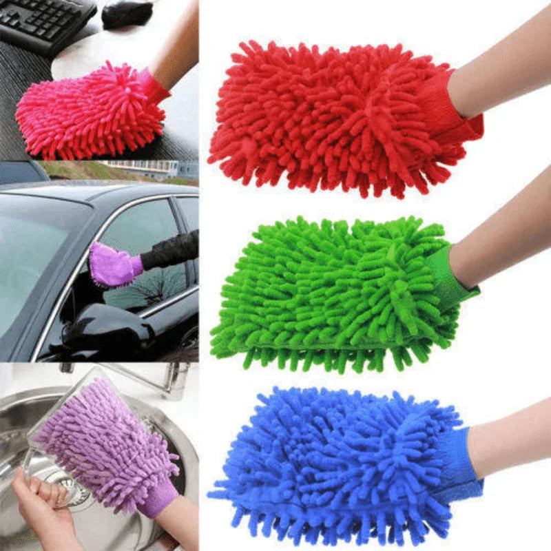 Microfiber gloves for car washing pack of 4 - Prozone