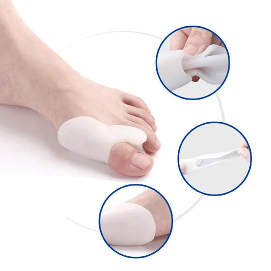 1 pair silicone foot fingers toe separator thumb valgus protector - Prozone