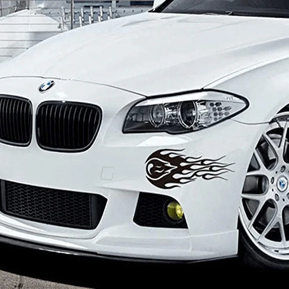 2pcs flames stickers (black) for car side mirrors - Prozone