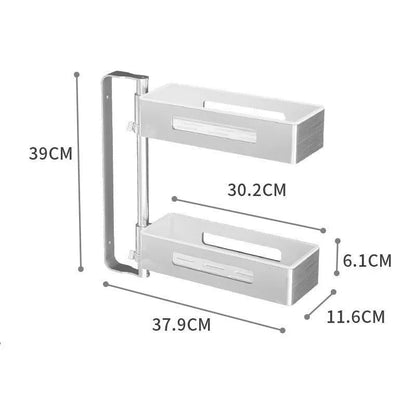 2 tier wall mounted rotating spice rack - Prozone