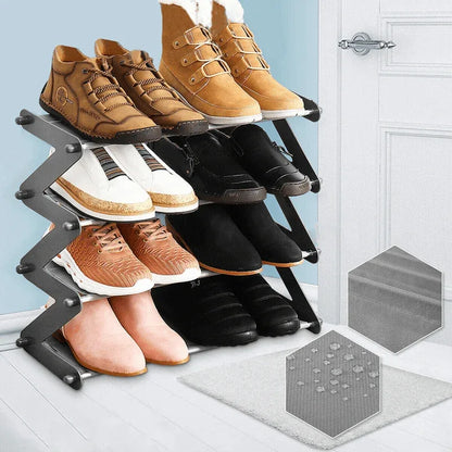 Simplicity z-shaped 4 -tier shoe rack - Prozone