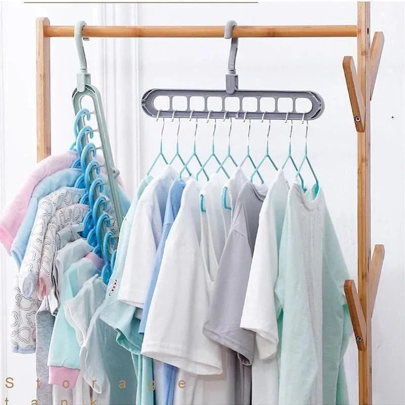Space saving plastic storage clothes hangers - Prozone