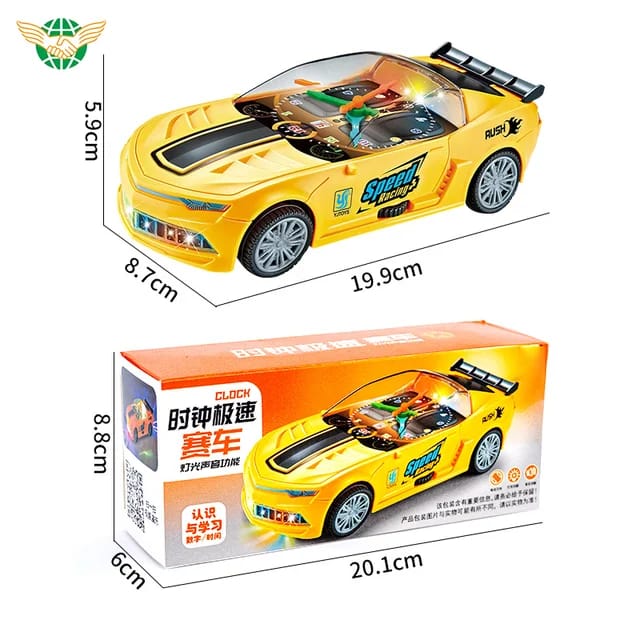 CLOCK CAR WITH LIGHT SOUNDS - Prozone