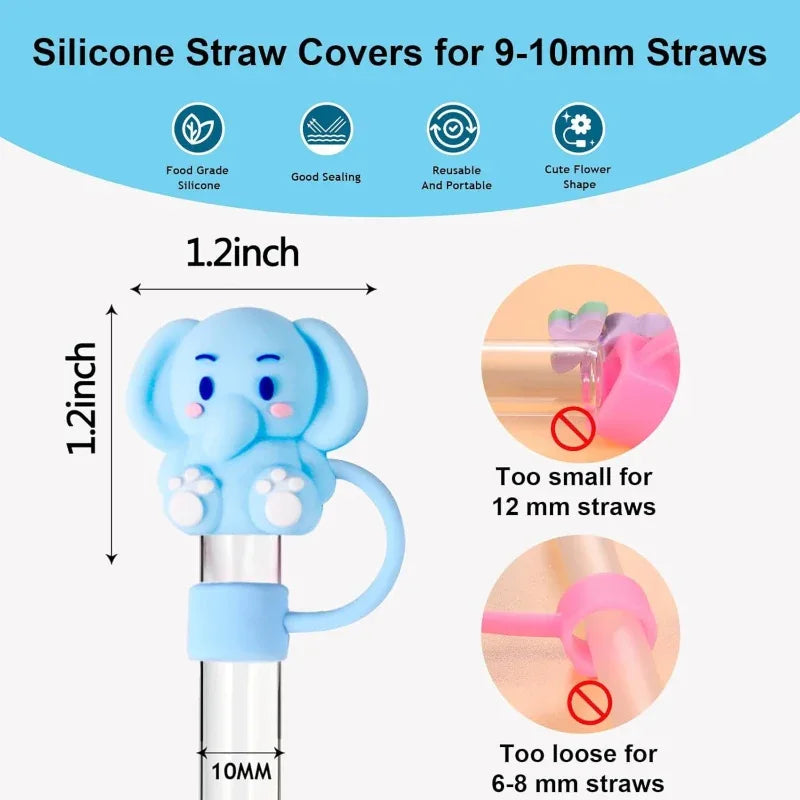 15 PCS Cute Silicone Straw Cover Cap for Stanley Cup - Prozone