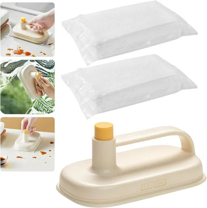 Brush with 100 disposable cleaning microfibre cloth paper kit - Prozone