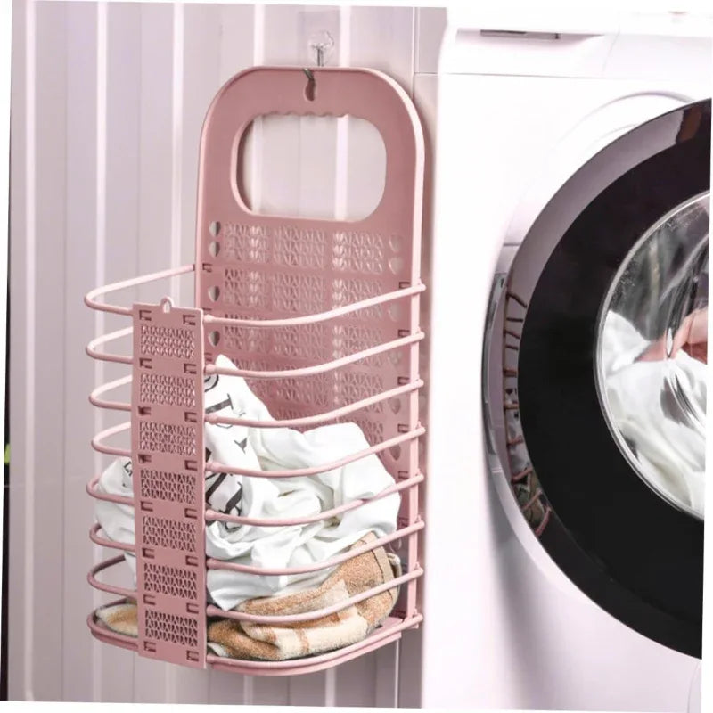 Foldable bathroom laundry basket wall mounted - Prozone