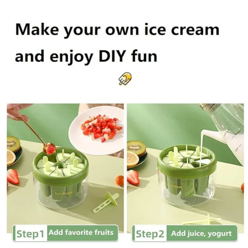Plastics Ice Cream Mold DIY Dessert Popsicle Moulds Tray Ice - Prozone