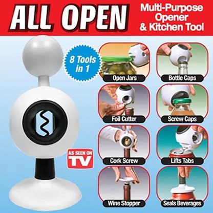 Open 8 in 1 White Multi-purpose Opener and Kitchen Tool - Prozone