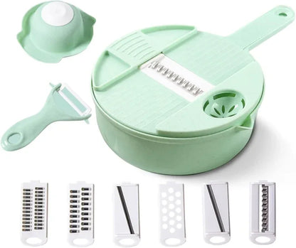 Wet basket vegetable cutter slicer drainer with handle - Prozone