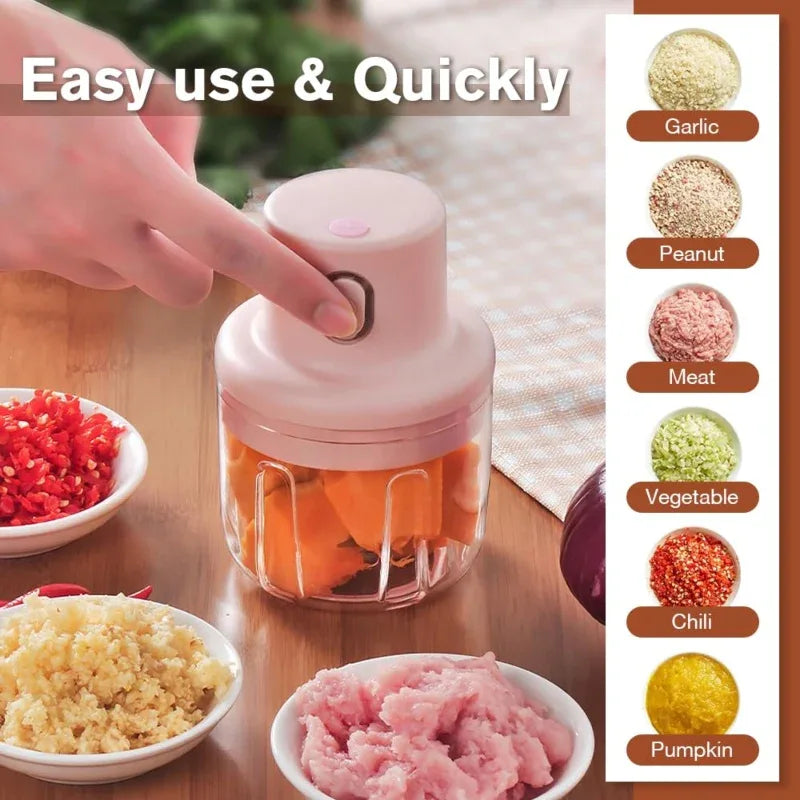 Wireless mini electric garlic food cutter - Prozone