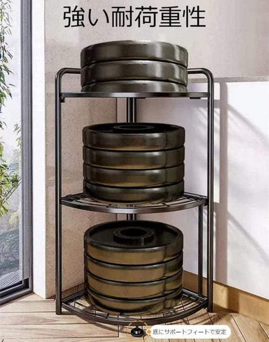 Foldable corner shelf with tripod base - Prozone