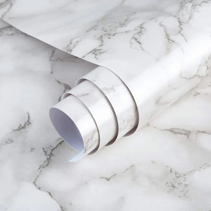 Self adhesive furniture sticker (white marble) - Prozone
