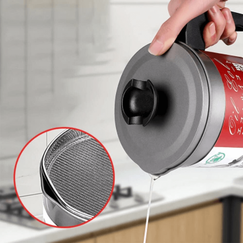 1.4L oil filter pot with strainer