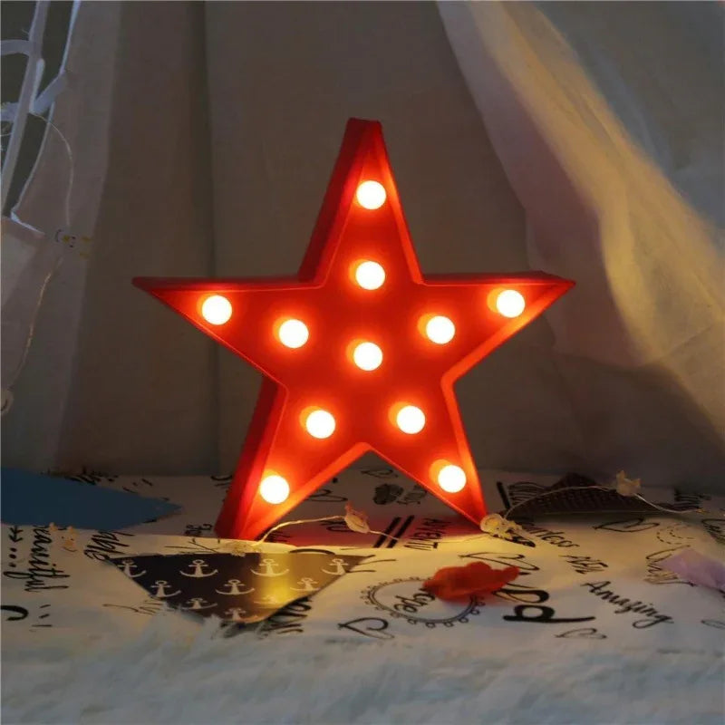 Marquee Light Star Shaped LED plastic Sign Lighted - Prozone