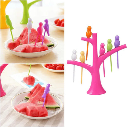 6pcs bird tree fruit forks - Prozone