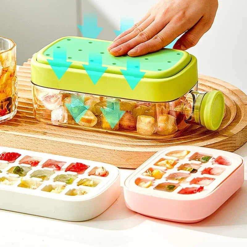 Ice Cube Tray Water Bottle with Lid and Bin - Prozone