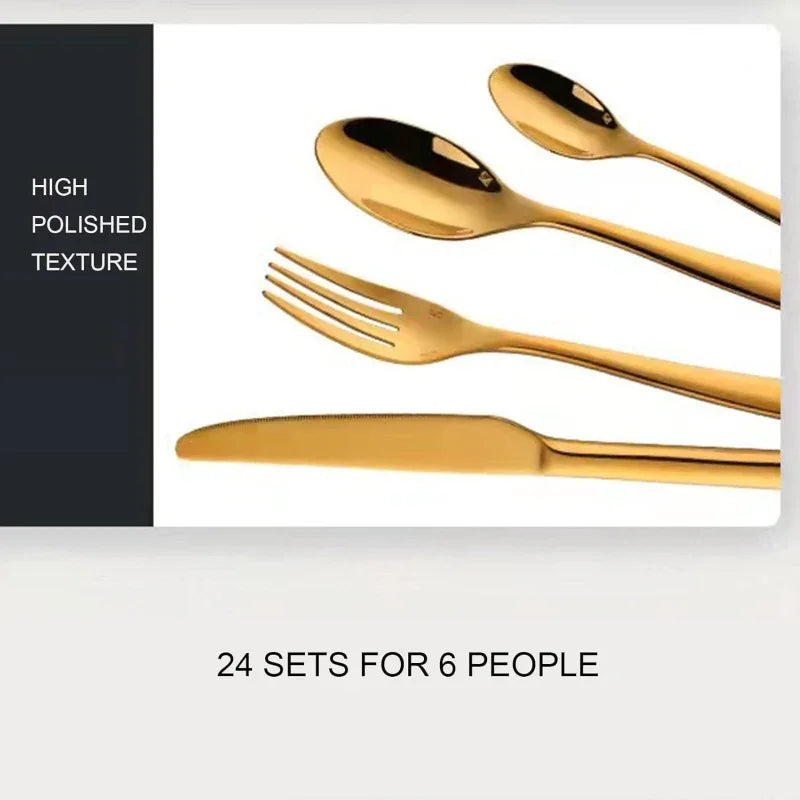 24 piece stainless steel flatware set - Prozone