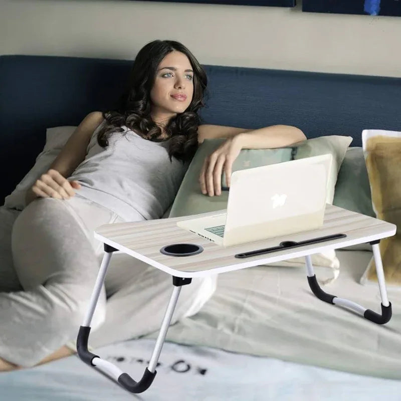 Multi-purpose foldable portable wooden bed and laptop table - Prozone