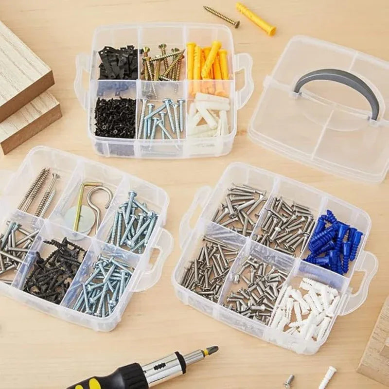 3layers 18 grids storage square plastic boxes - Prozone