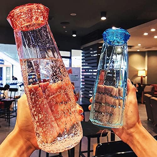 Crystal glass water bottle and plastic lid with box - Prozone